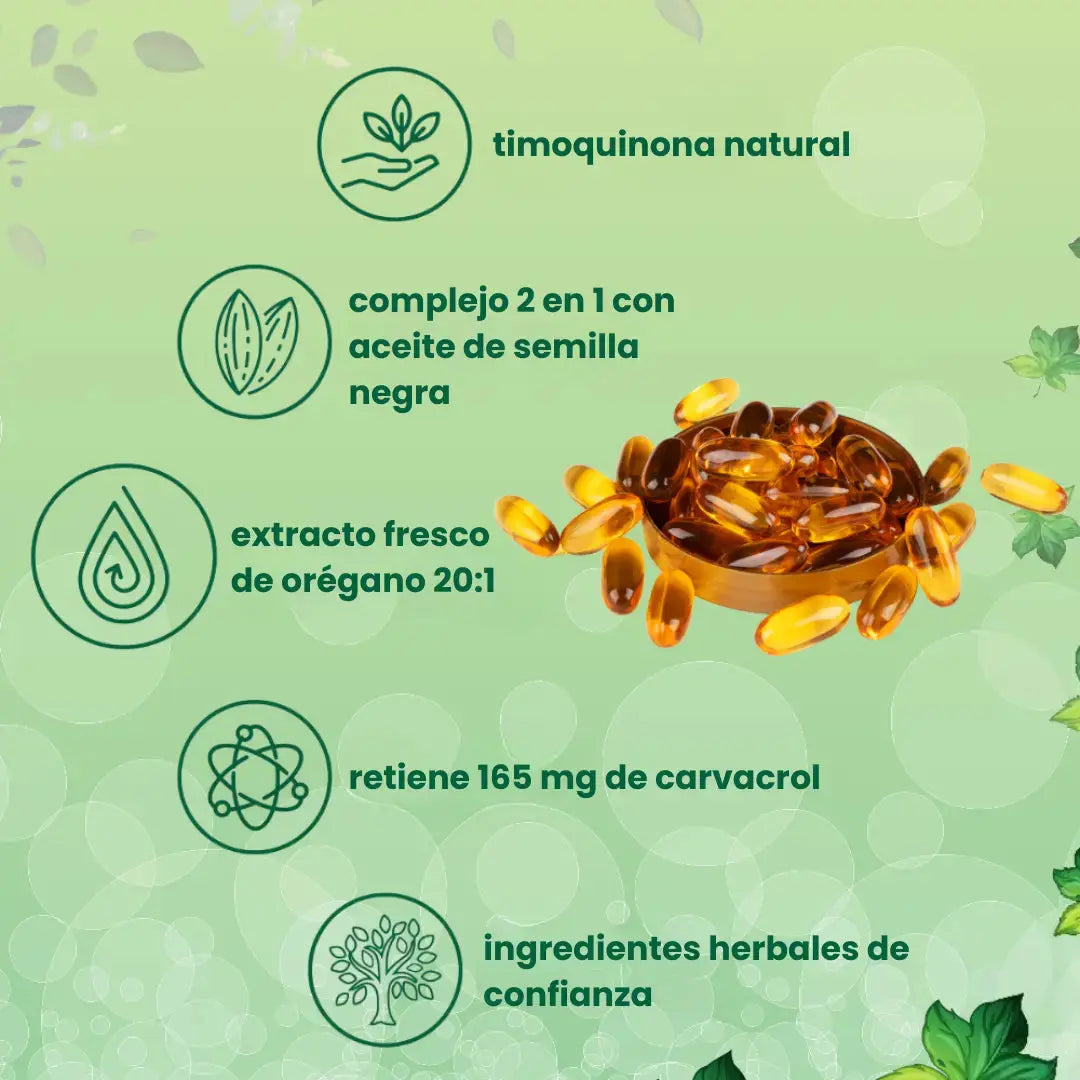 Aceite de Orégano con Aceite de Semilla Negra My Store
