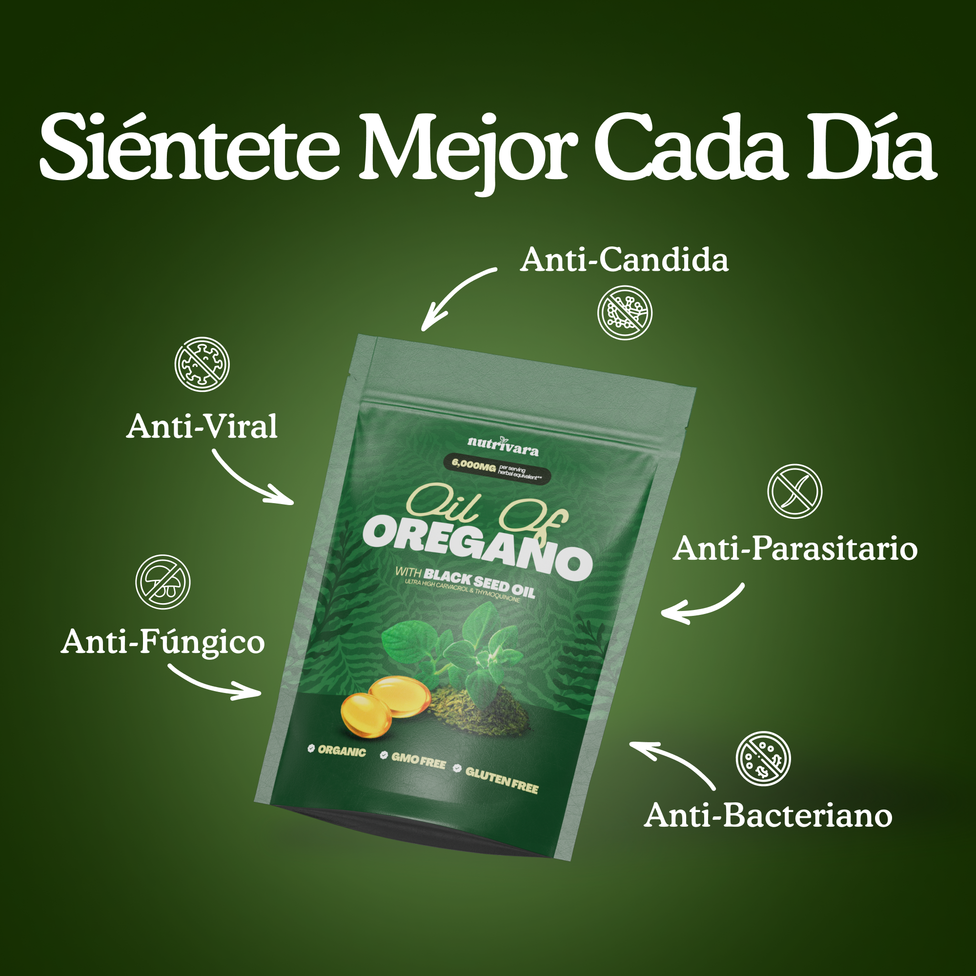 Aceite de Orégano con Aceite de Semilla Negra
