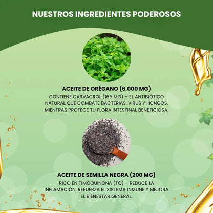Aceite de Orégano con Aceite de Semilla Negra My Store